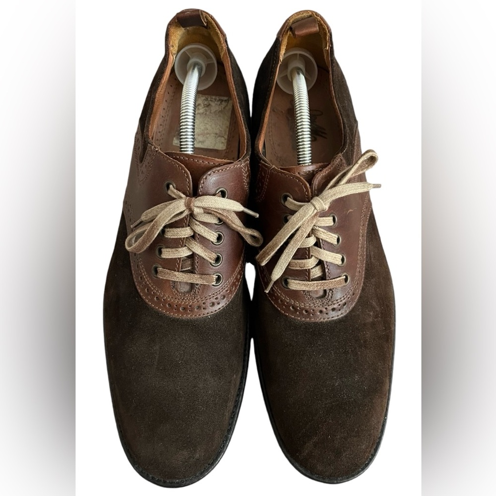Johnston & Murphy‎ Mens 13 Brown Leather Suede Saddle Oxfords 20-3676 - Picture 2 of 5